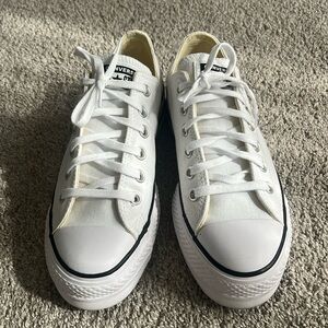 Brand new all white platform converse. Only wore one time.